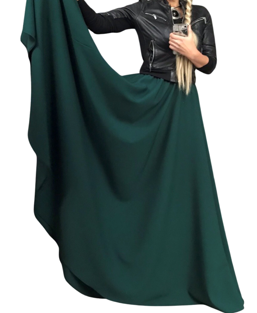 DLOUHÁ SUKNĚ - maxi sukně BOROS-SK-L-GREE01